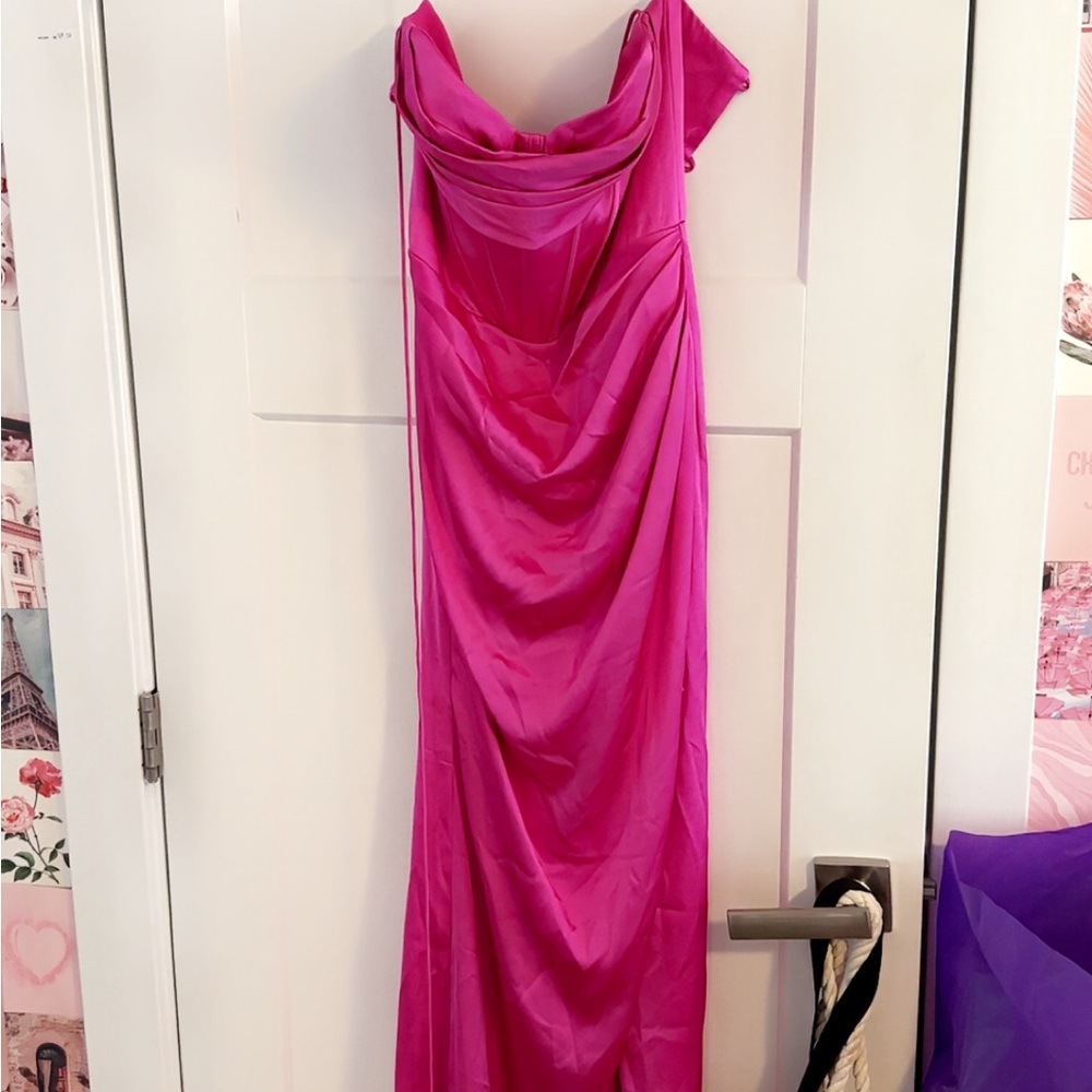 GB Girls Hot Pink Prom Dress - Picture 3 of 4